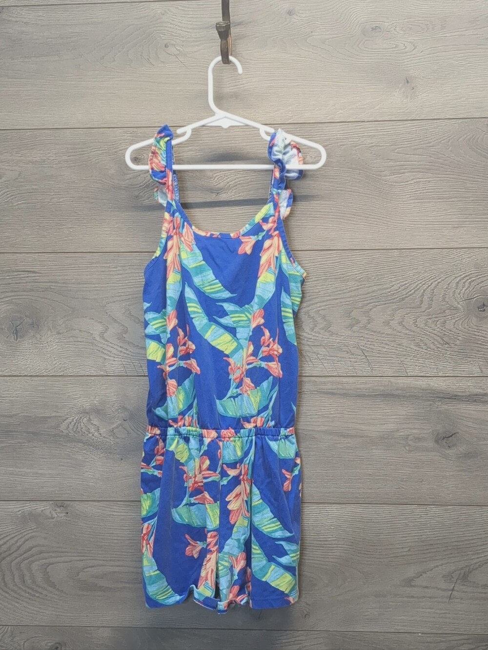 Place Shorts Floral Romper Girls Size Large 10/12